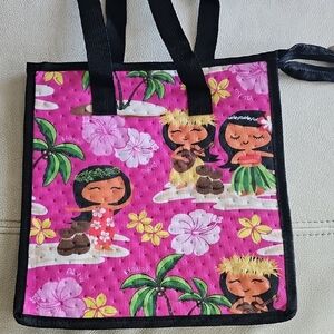 Colorful Insulated Tropical Aloha Tote Bag